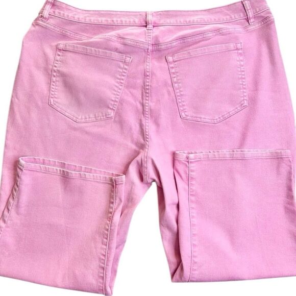Lane Bryant Pink Signature Fit Straight Crop Jean Size 20 - Picture 9 of 11